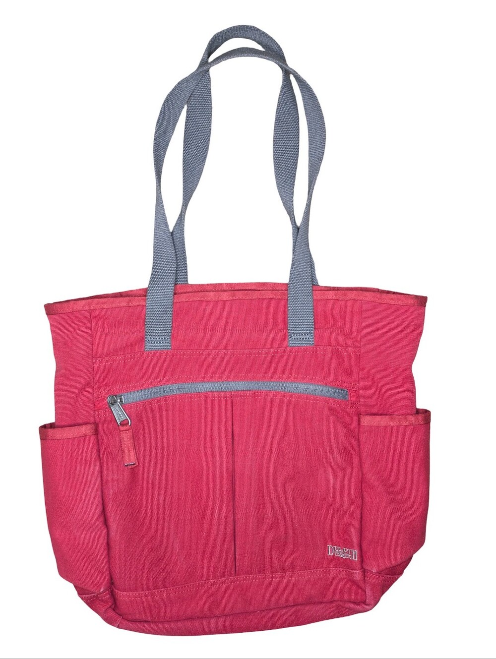 Duluth Trading Company Womens Canvas Travel Tote Bag Red Organization